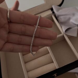 Elegant Silver Tennis Bracelet